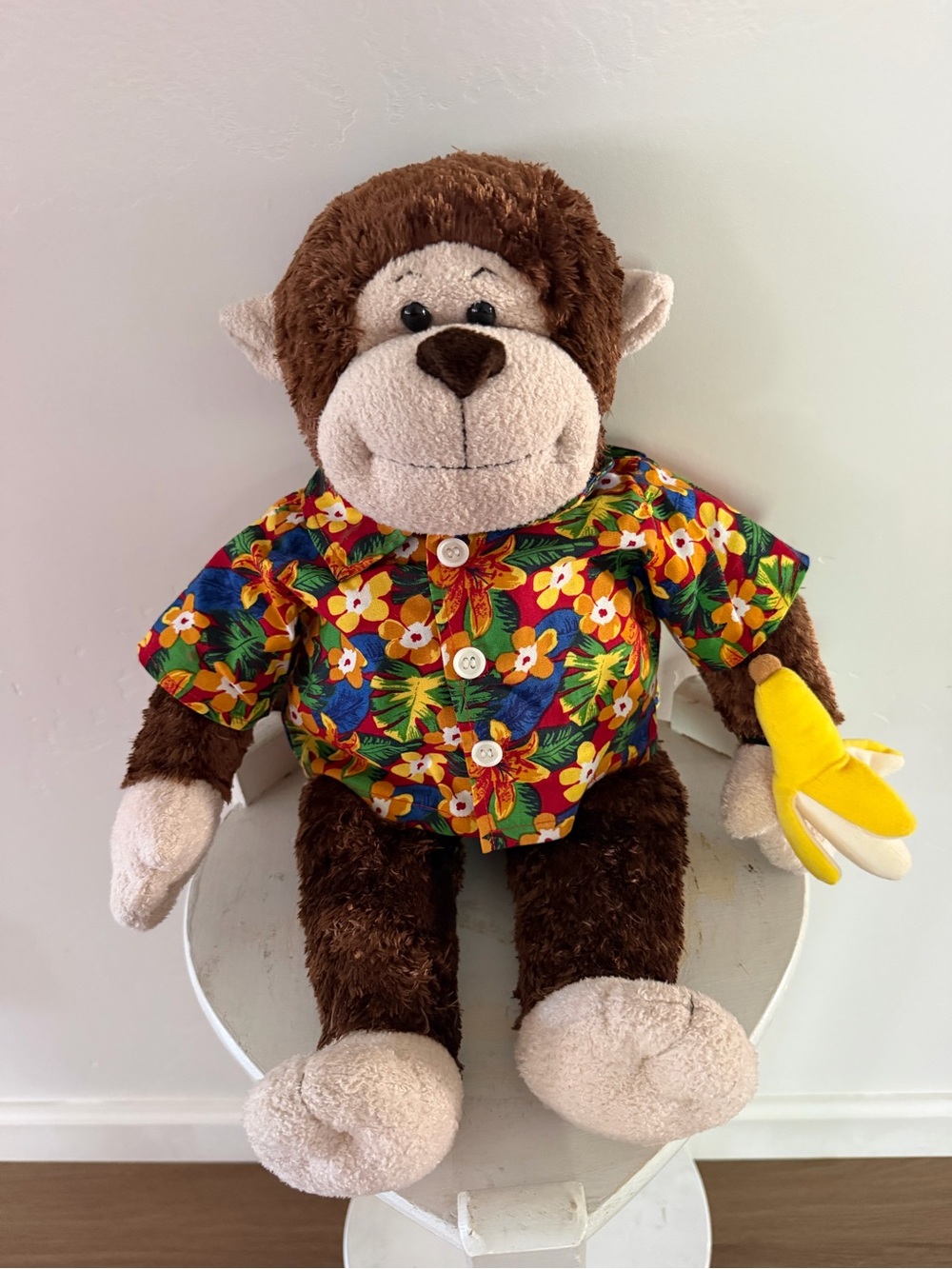Build-A-Bear Workshop Monkey Plush Hawaiian Shirt w/ Banana 1997